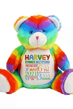 Load image into Gallery viewer, Birth Details bear