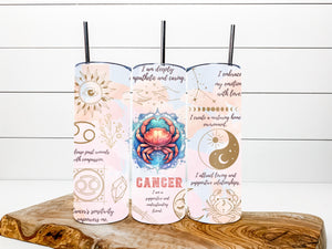 Star sign affirmation tumbler