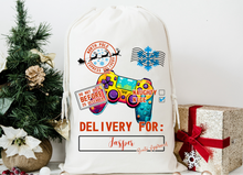 Load image into Gallery viewer, Gamer Santa sack
