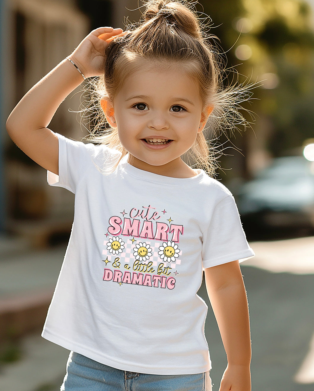 Kids sunflower dramatic tee