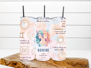 Star sign affirmation tumbler