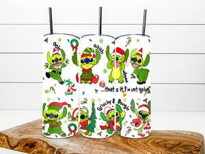 Stitch grinch tumbler