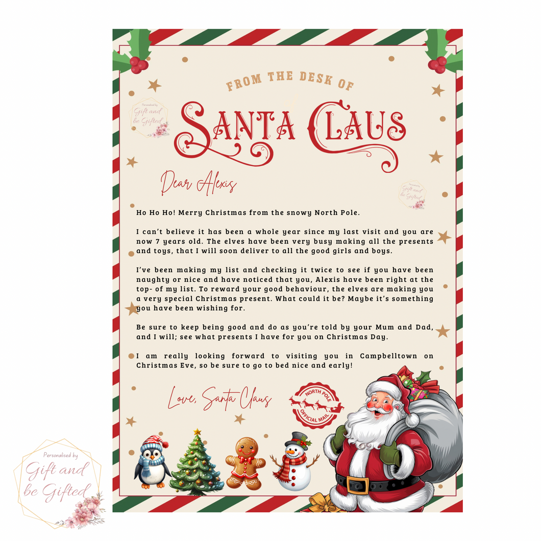 Personalised santa letter