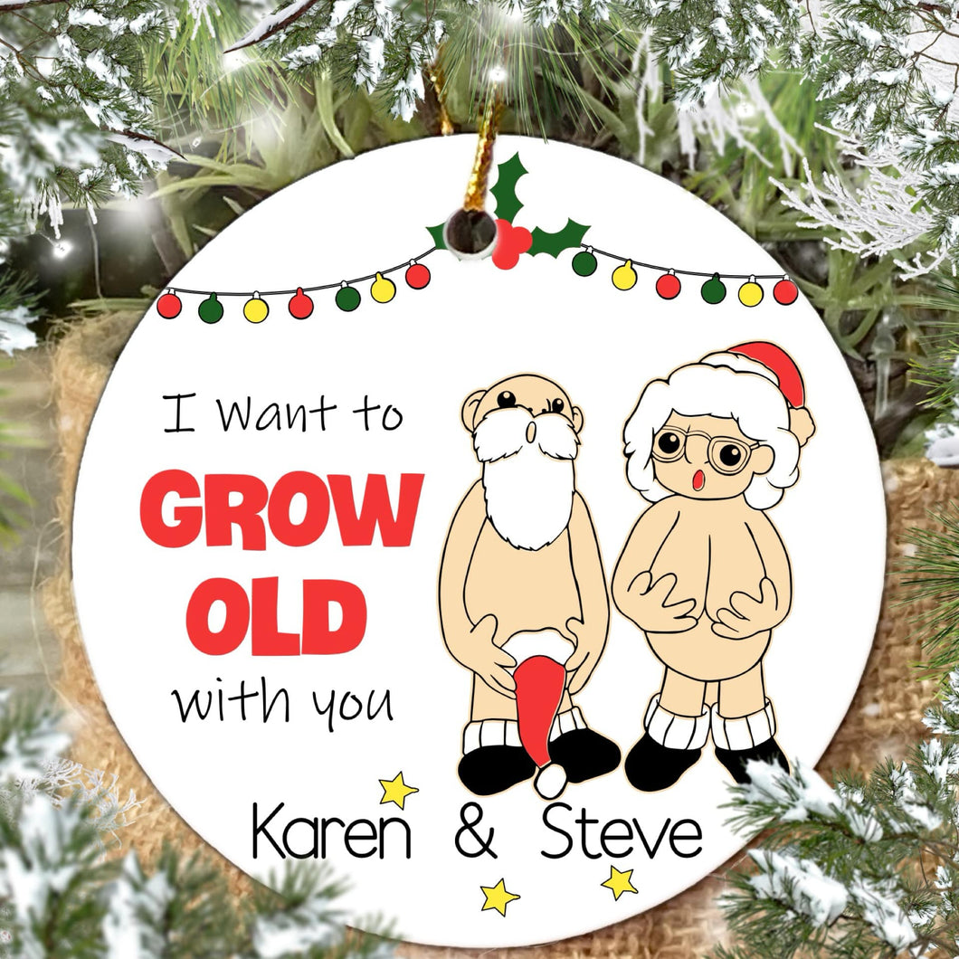 Cheeky grow old ornament