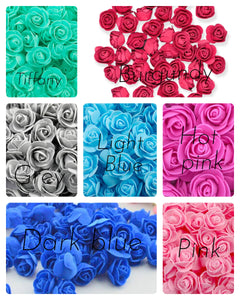 Hands frame with foam roses