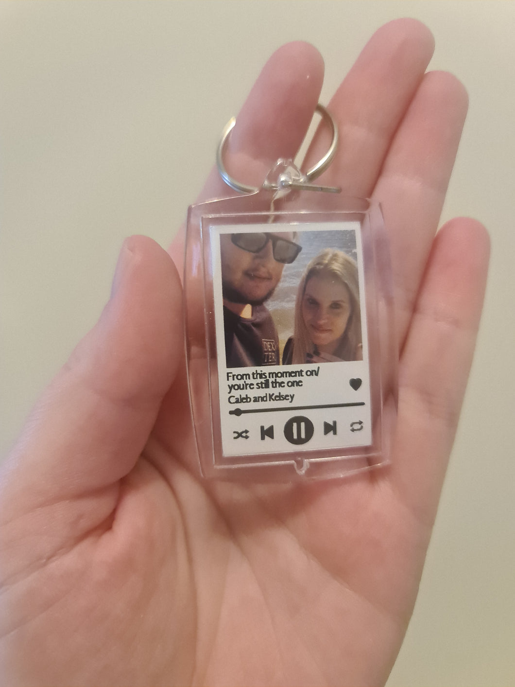 Personalised song keyring