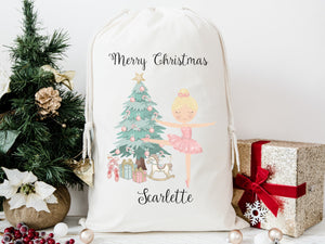 Ballerina Santa sack