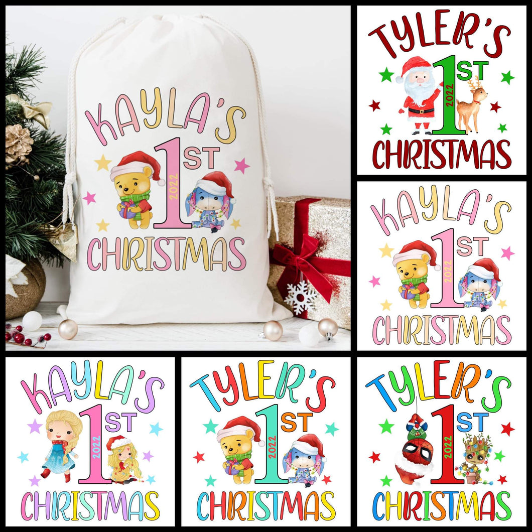 1st Christmas Santa sack