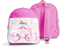 Load image into Gallery viewer, Pink horse personalised backpack
